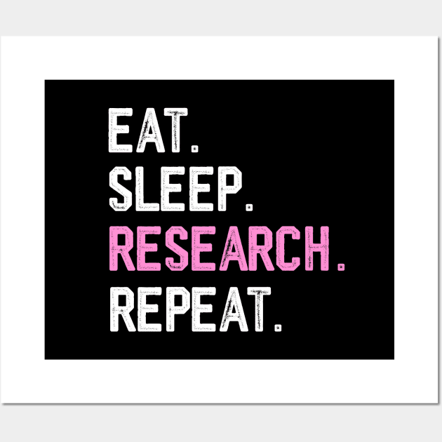 Clinical research coordinator funny science research student Wall Art by Printopedy